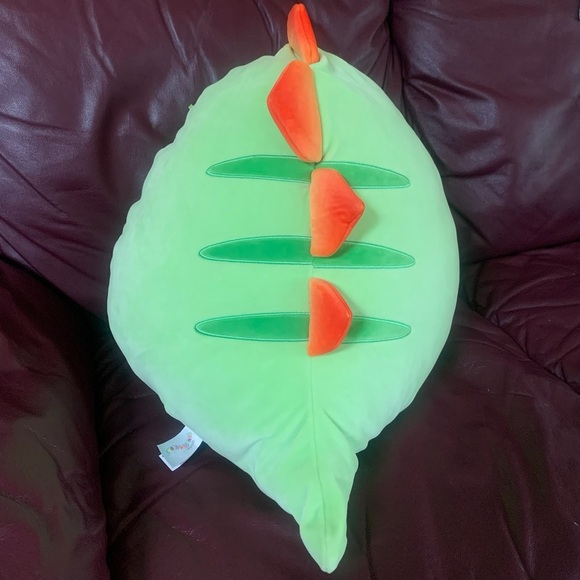 Seanster the Stegosaurus Dinosaur Plushie Squishmallow w/Orange Horn; 16” - Picture 2 of 6